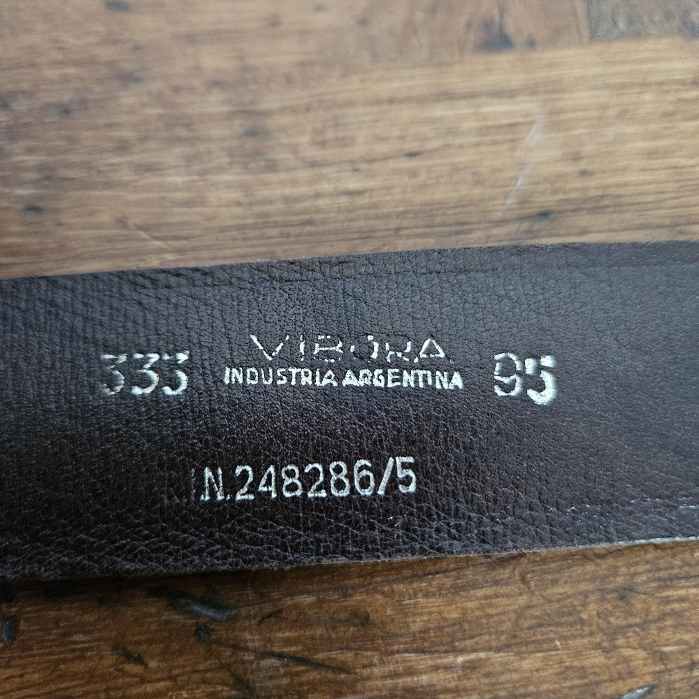 Vintage Vibora Snakeskin Belt With Metal Buckle - Picture 4 of 6